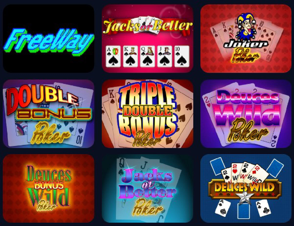 Video poker oyunu 1win